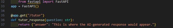 Creating an AI tutor API