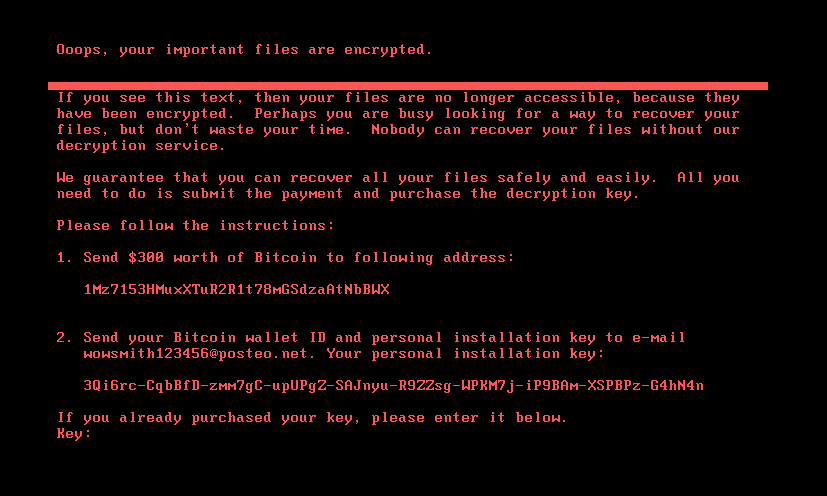 Figure 7. Original NotPetya ransom note.
