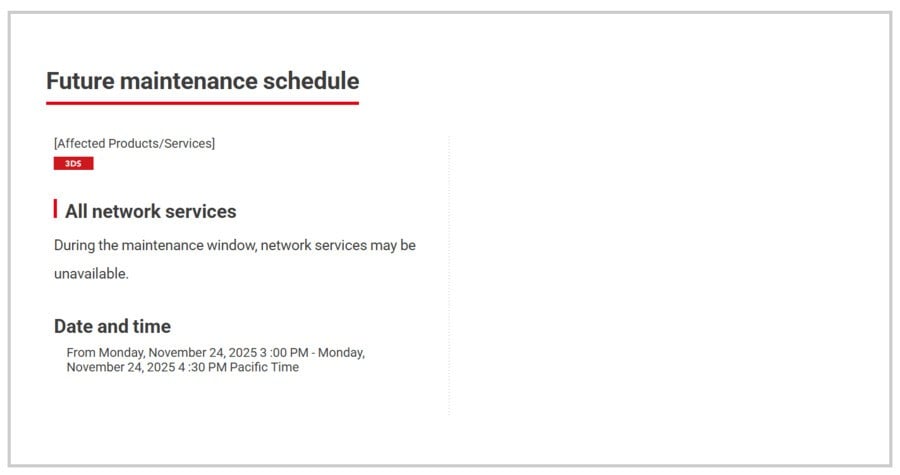 Nintendo 3DS Maintenance