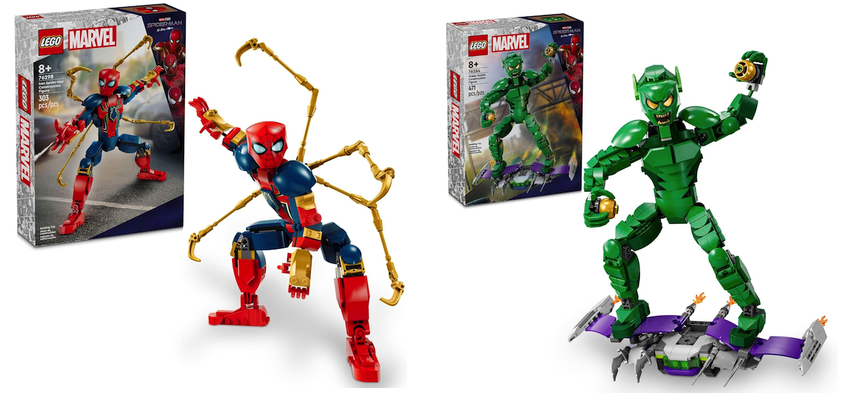 Iron Spider-Man and Green Goblin Construction Figures