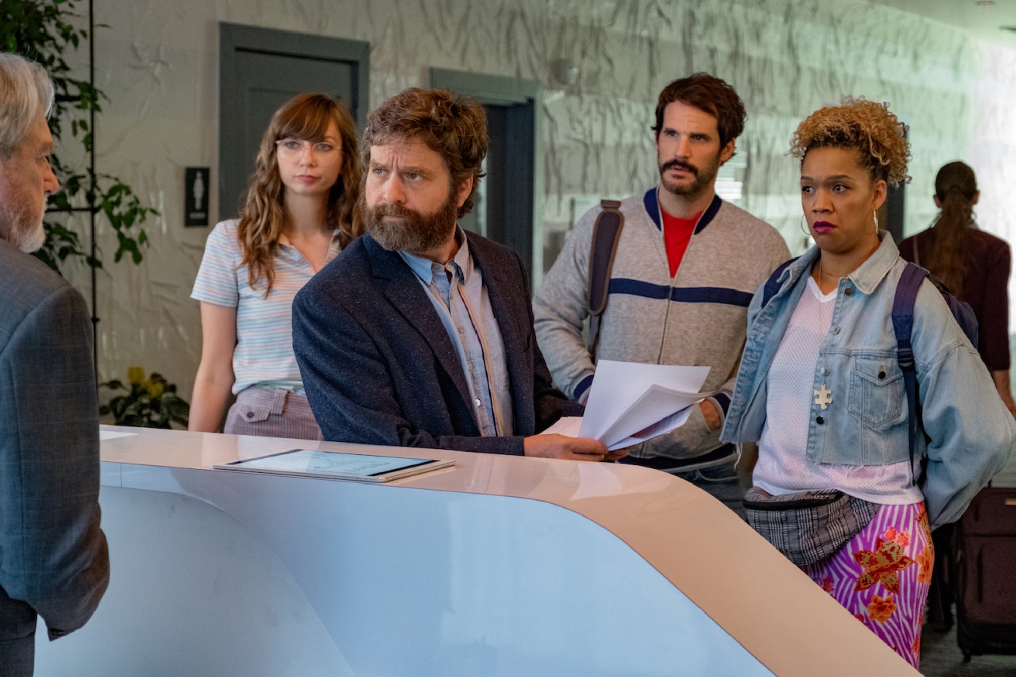 Zach Galifianakis looks annoyed.