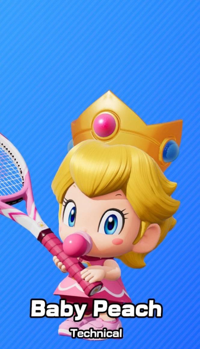 Baby Peach as seen in Mario Tennis Fever.