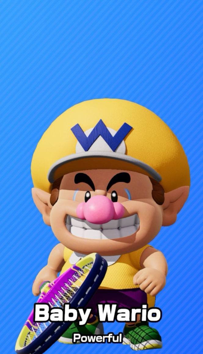 Baby Wario as seen in Mario Tennis Fever.