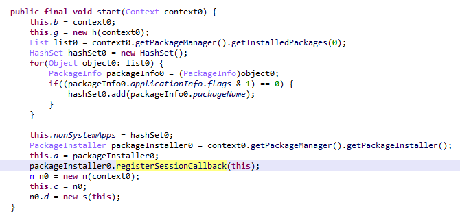 Handler registration