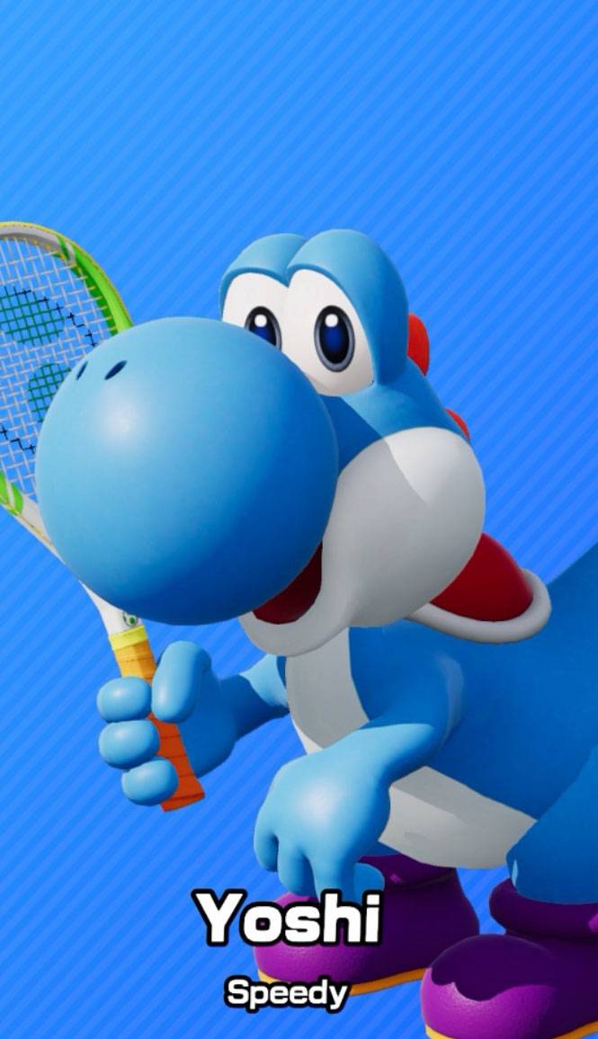 Light Blue Yoshi as seen in Mario Tennis Fever.