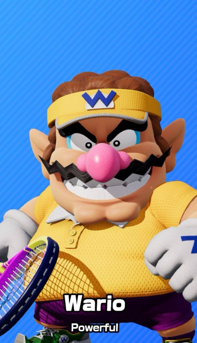 Wario as seen in Mario Tennis Fever.